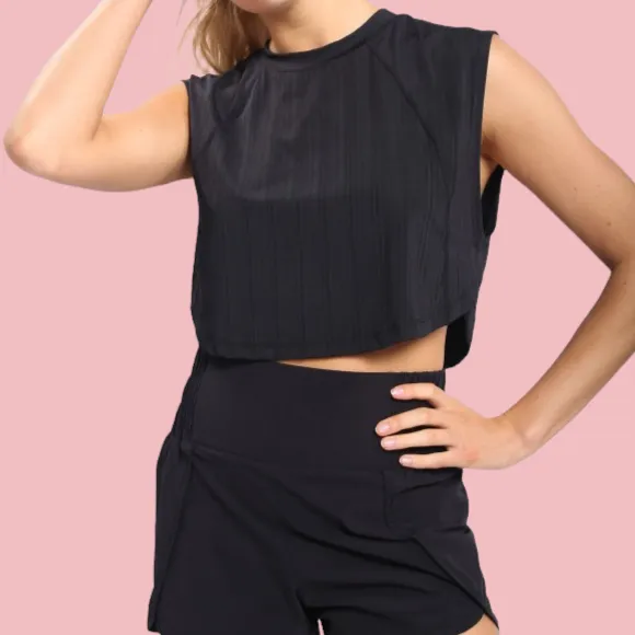 GINGHAM CROPPED TANK