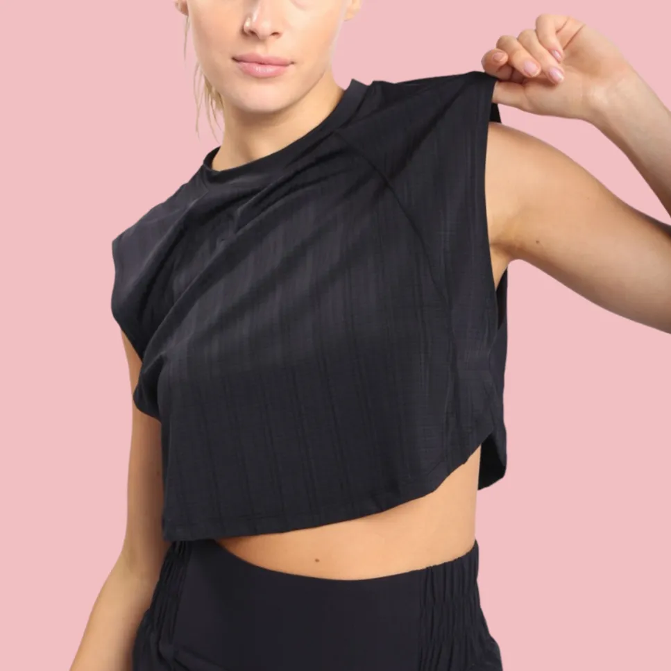 GINGHAM CROPPED TANK