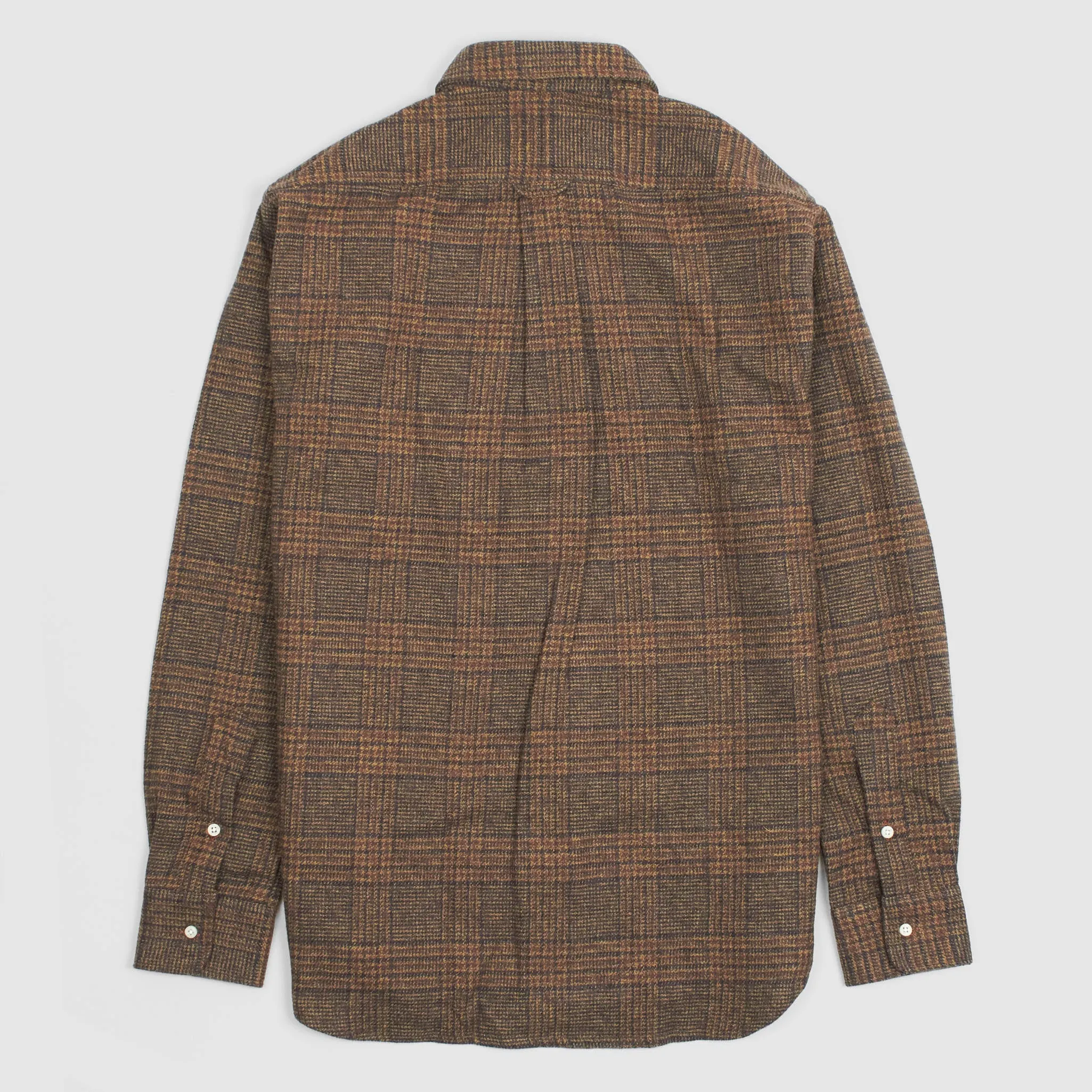 Gitman Vintage for DeeCee style Plaid Flannel Shirt Dark Brown