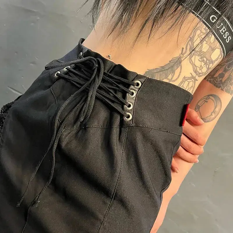 Gothic Dragon Printed Midi Skirt