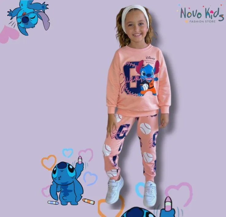 Grand Stitch Kids Girls High-Quality Cotton Set -Kids Girls (2Pcs)