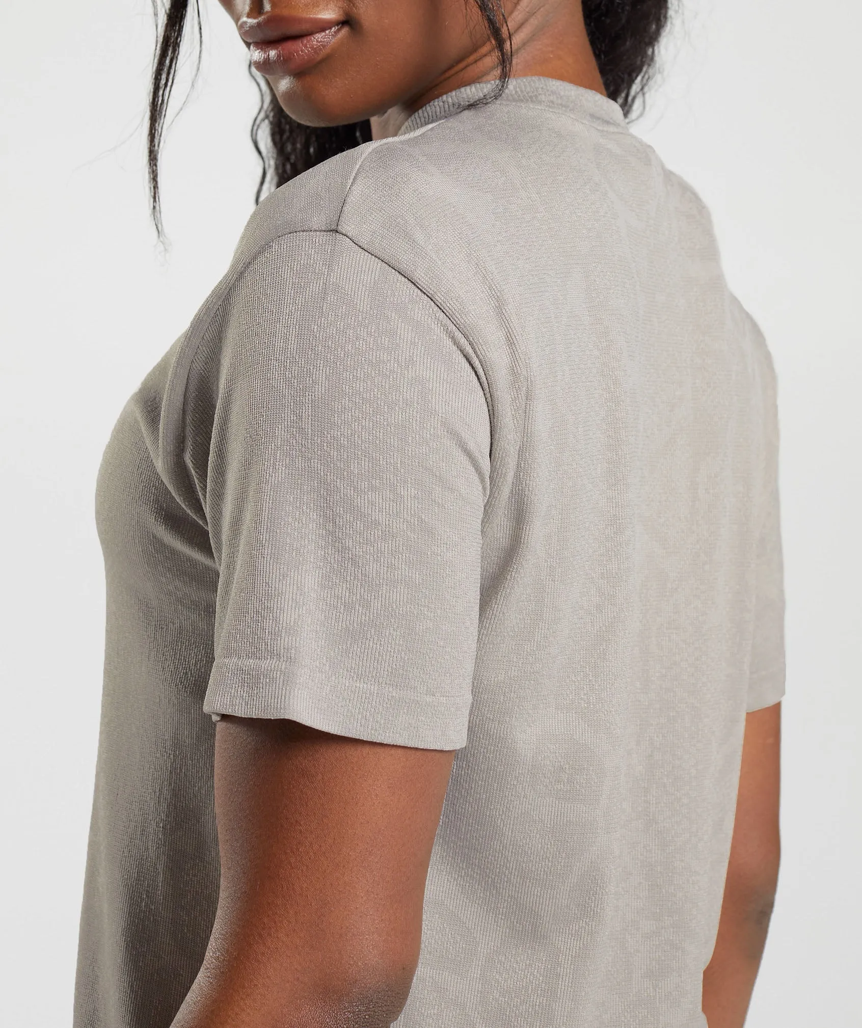 Gymshark Adapt Animal Seamless T-Shirt - Mushroom Brown/Urban Grey