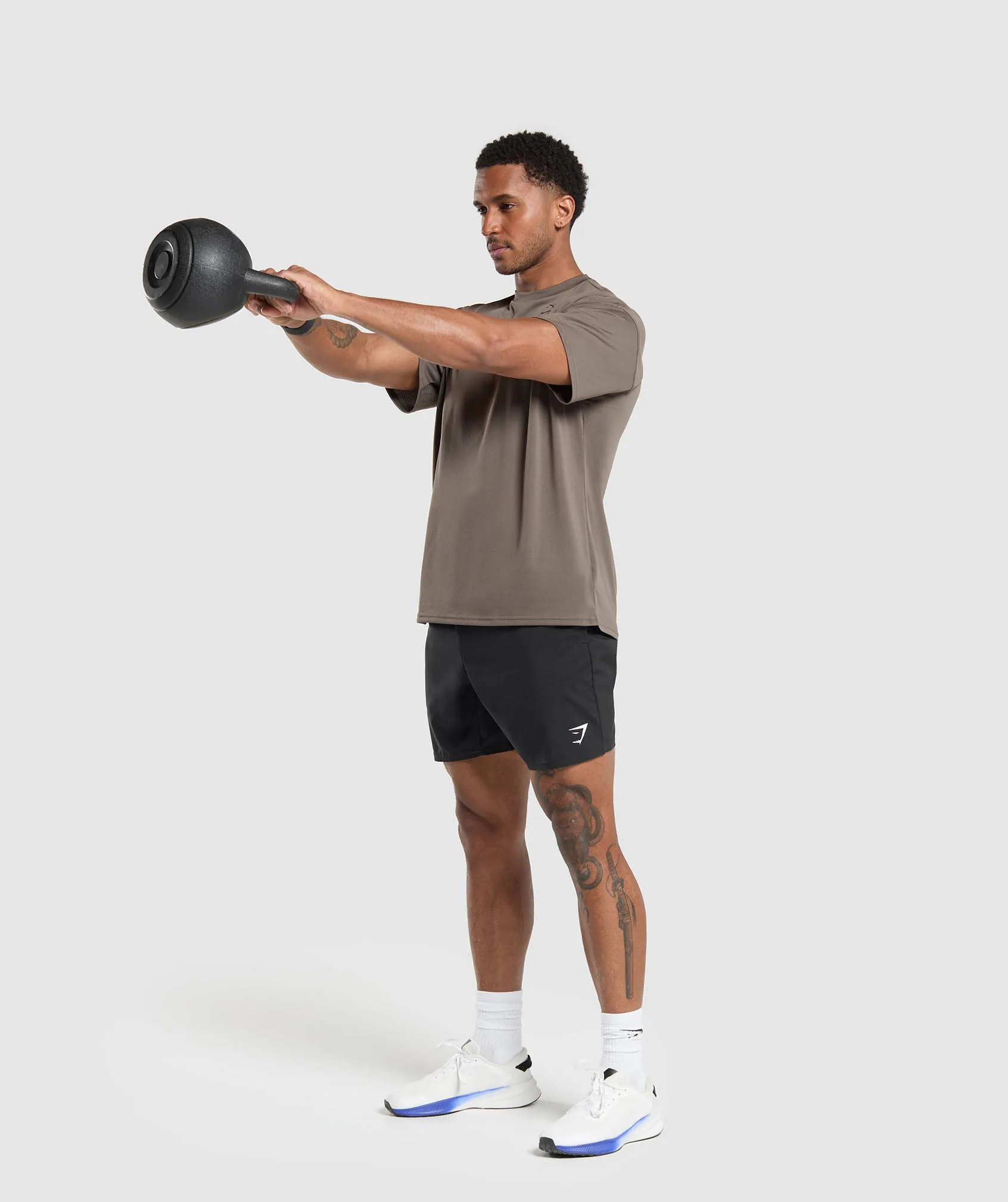 Gymshark Oversized Performance T-Shirt - Camo Brown