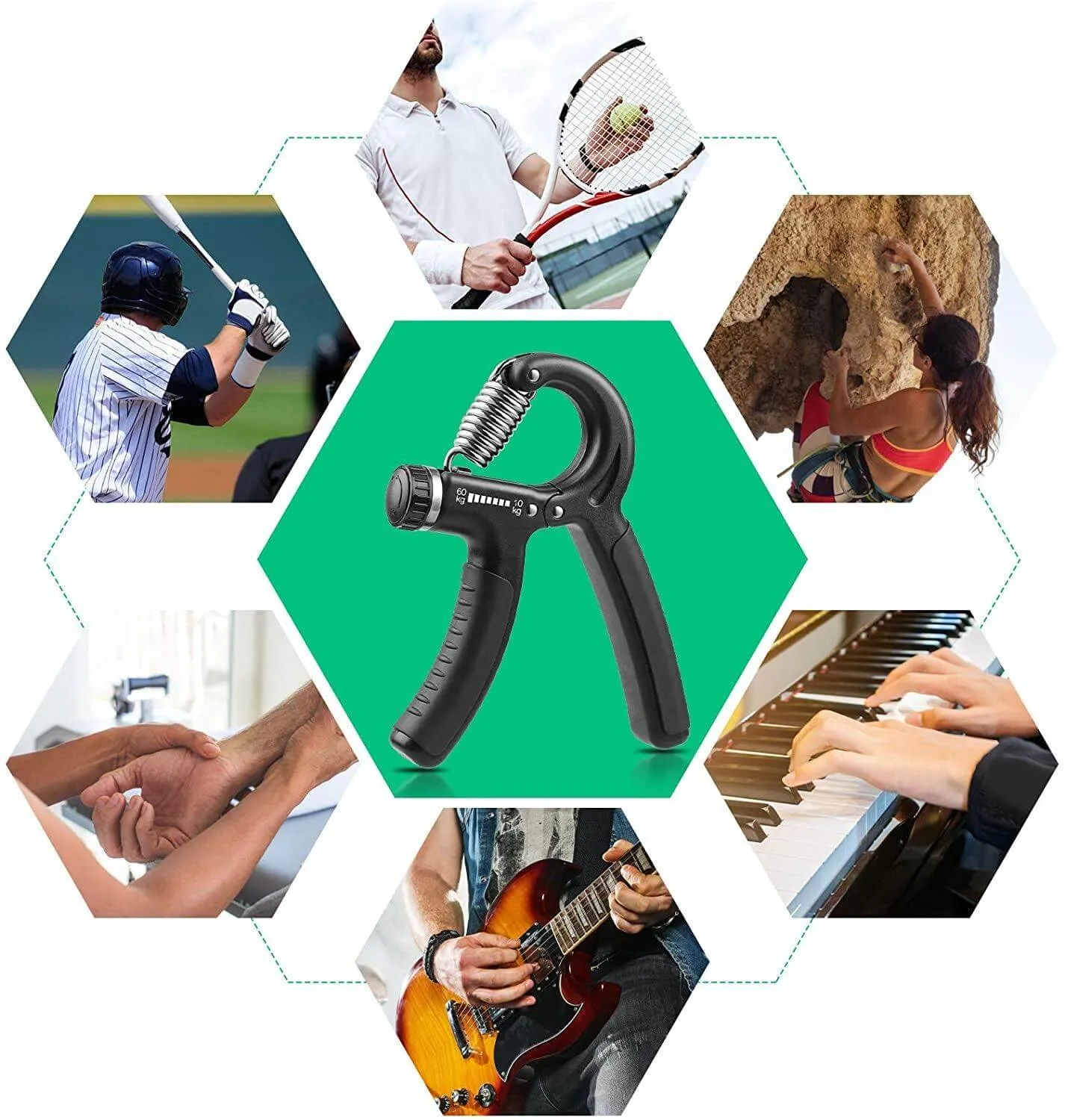 Hand Grip Strengthener, Adjustable Resistance