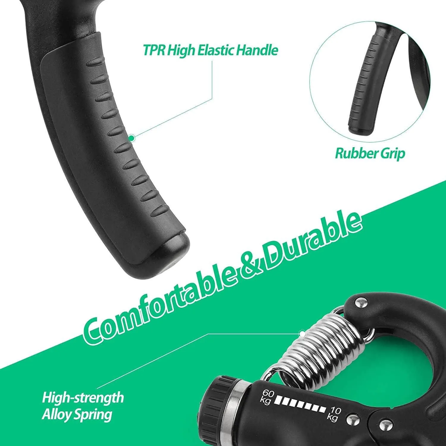 Hand Grip Strengthener, Adjustable Resistance