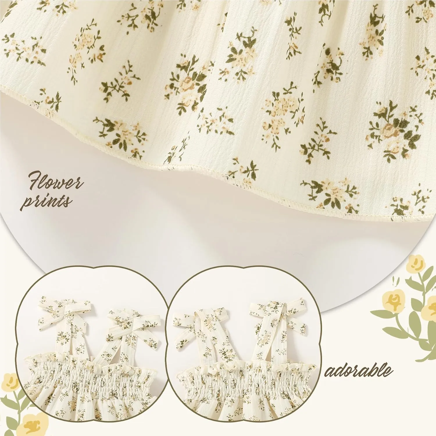 HAPPYMA Toddler Girl Summer Dress Boho Floral Sleeveless Dresses Girls Beach Princess Sundress Baby Outfits
