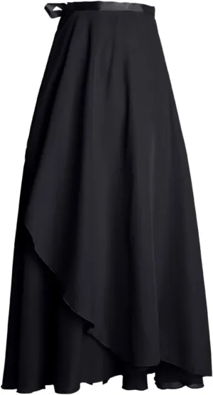 High Waist Wrap Maxi Skirt for Women Asymmetrical Hem Flowing Long Skirts Elegant Formal Outfits