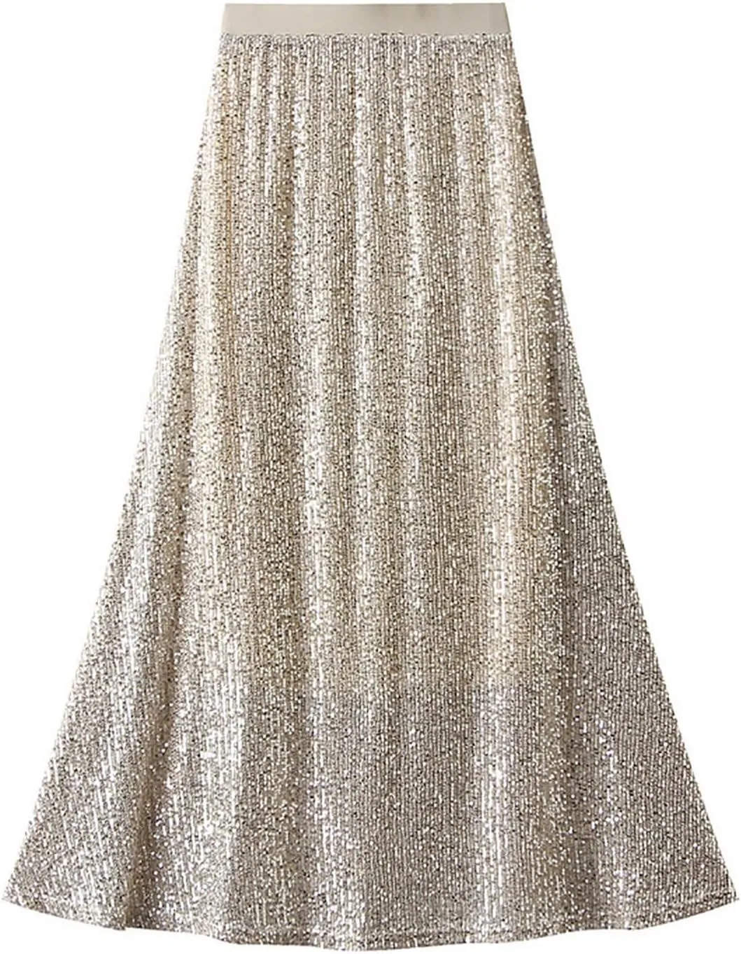 High Waisted Skirts for Women Women's Long Maxi Sequin Skirt Wedding A Line Skirt Bridesmaid Skirt