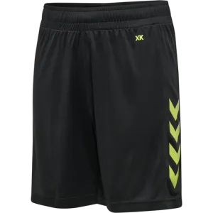 HMLCORE XK Poly Shorts Kids - Black/ Lime Popsicle