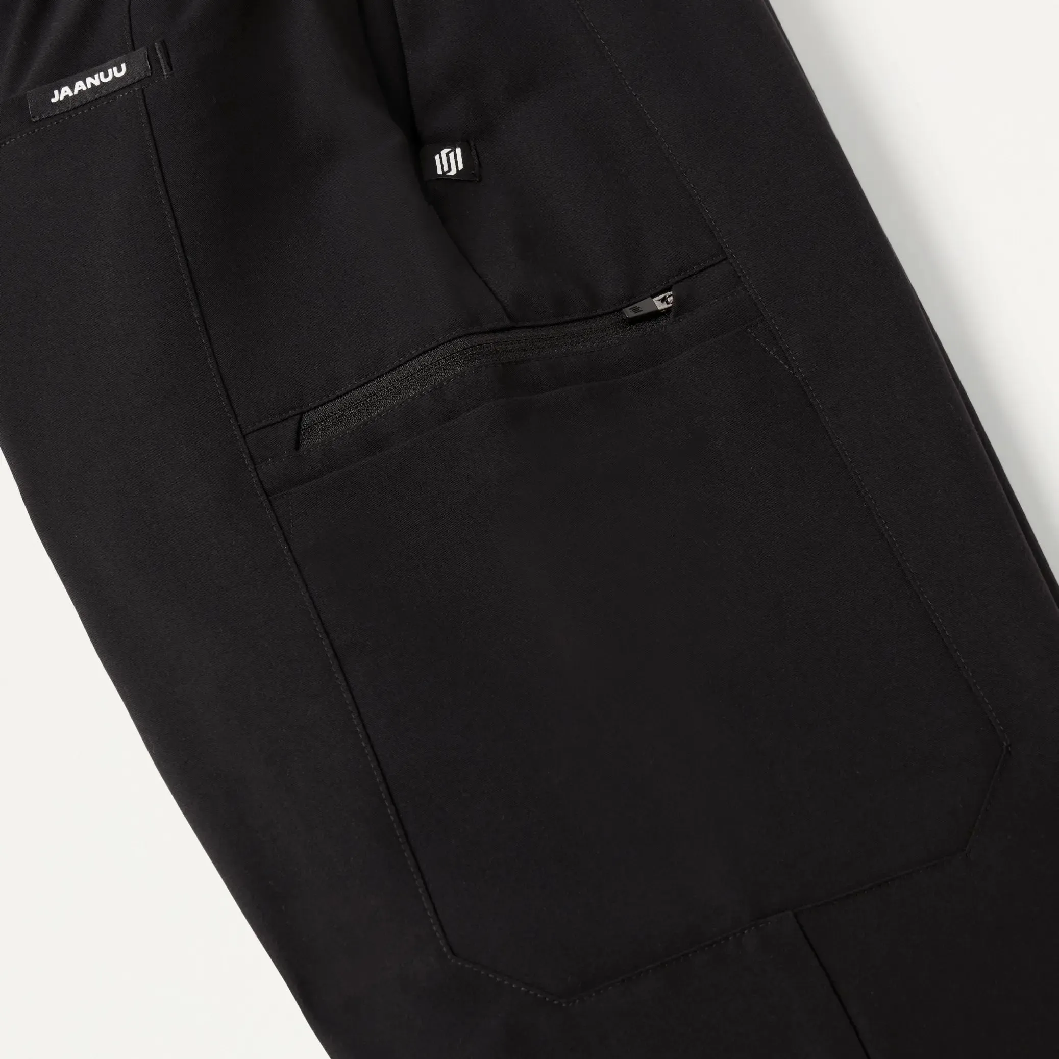 Jaanuu Women's Payla 8-Pocket High Waisted Scrub Pant - Black