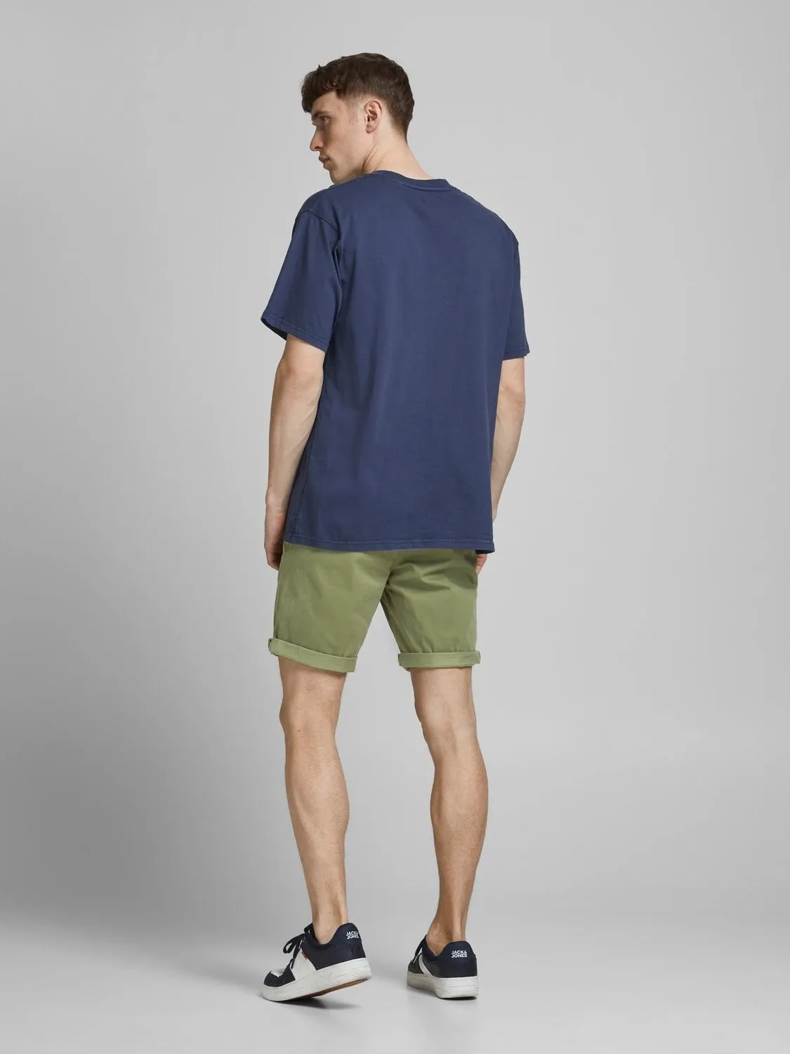 Jack & Jones Bowie Stretch Chino Style Shorts-LICHEN