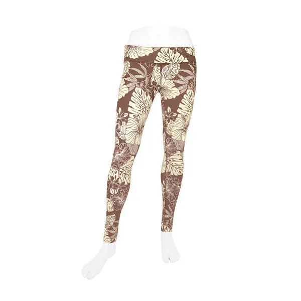 Kohala Wahine UPF Leggings in Green