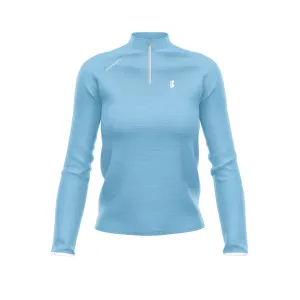 Ladies - Baby Blue: Half Zip