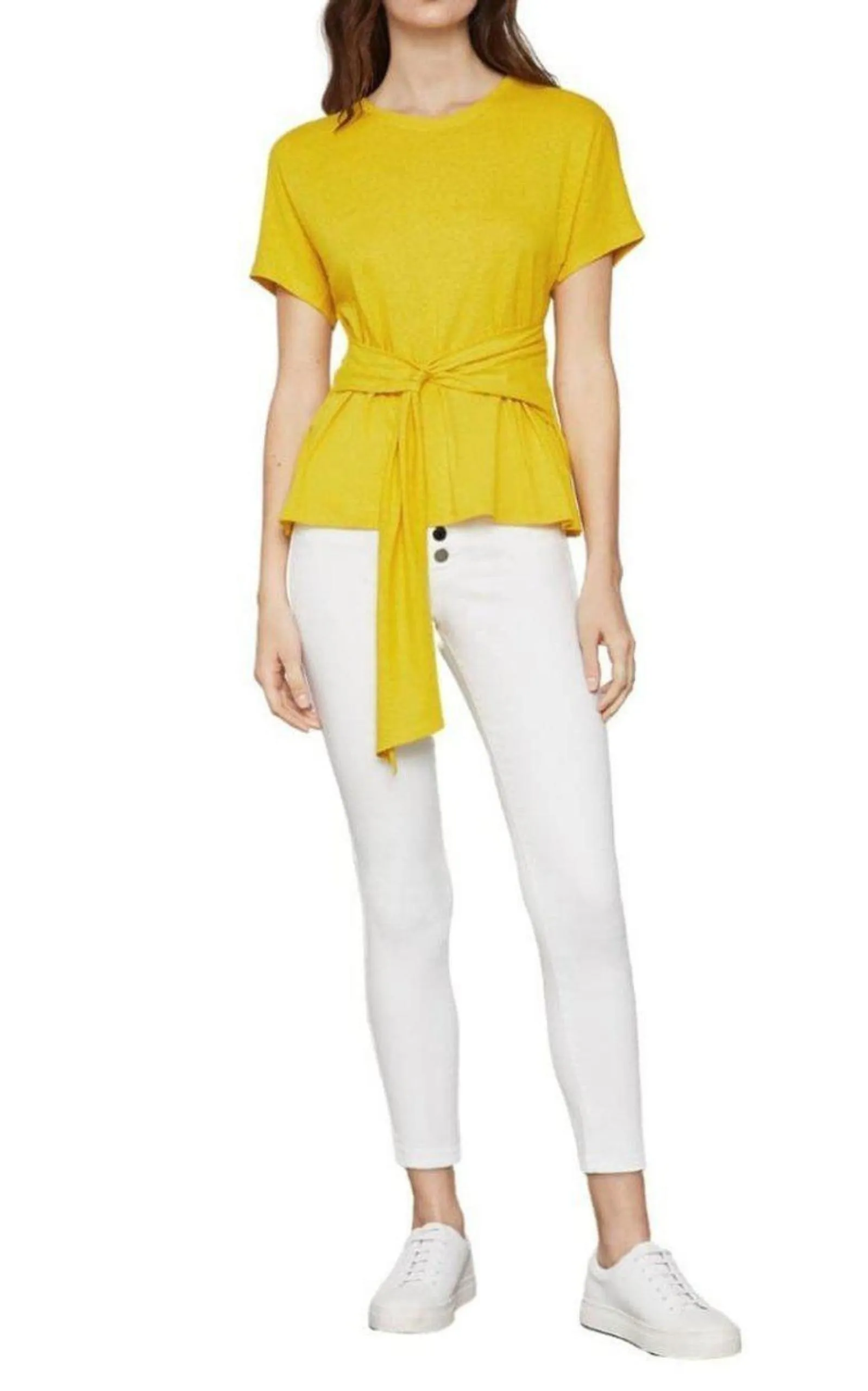 Linen Jersey Wrap Top