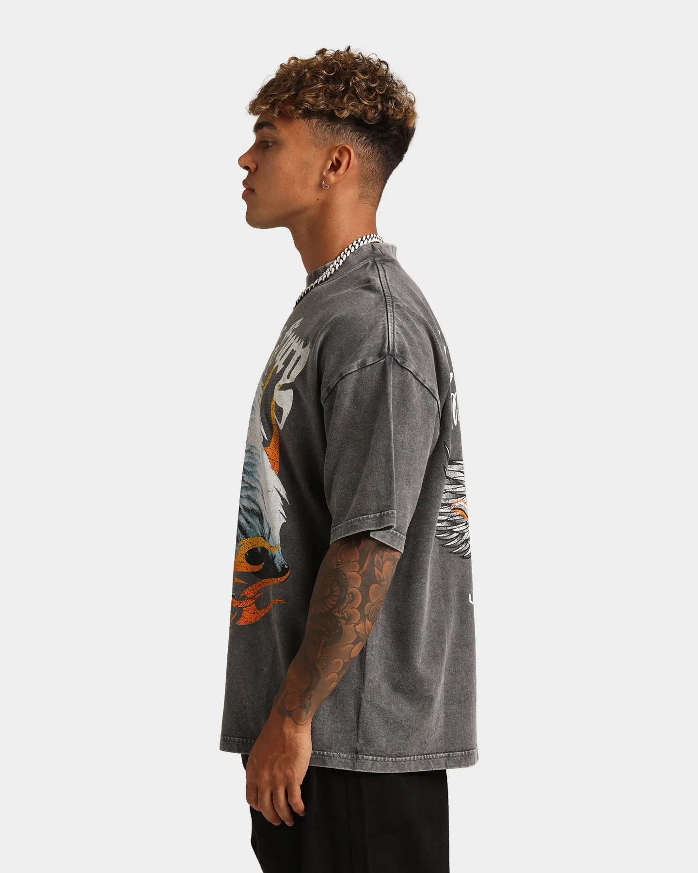 Loiter Fury Vintage T-Shirt Charcoal