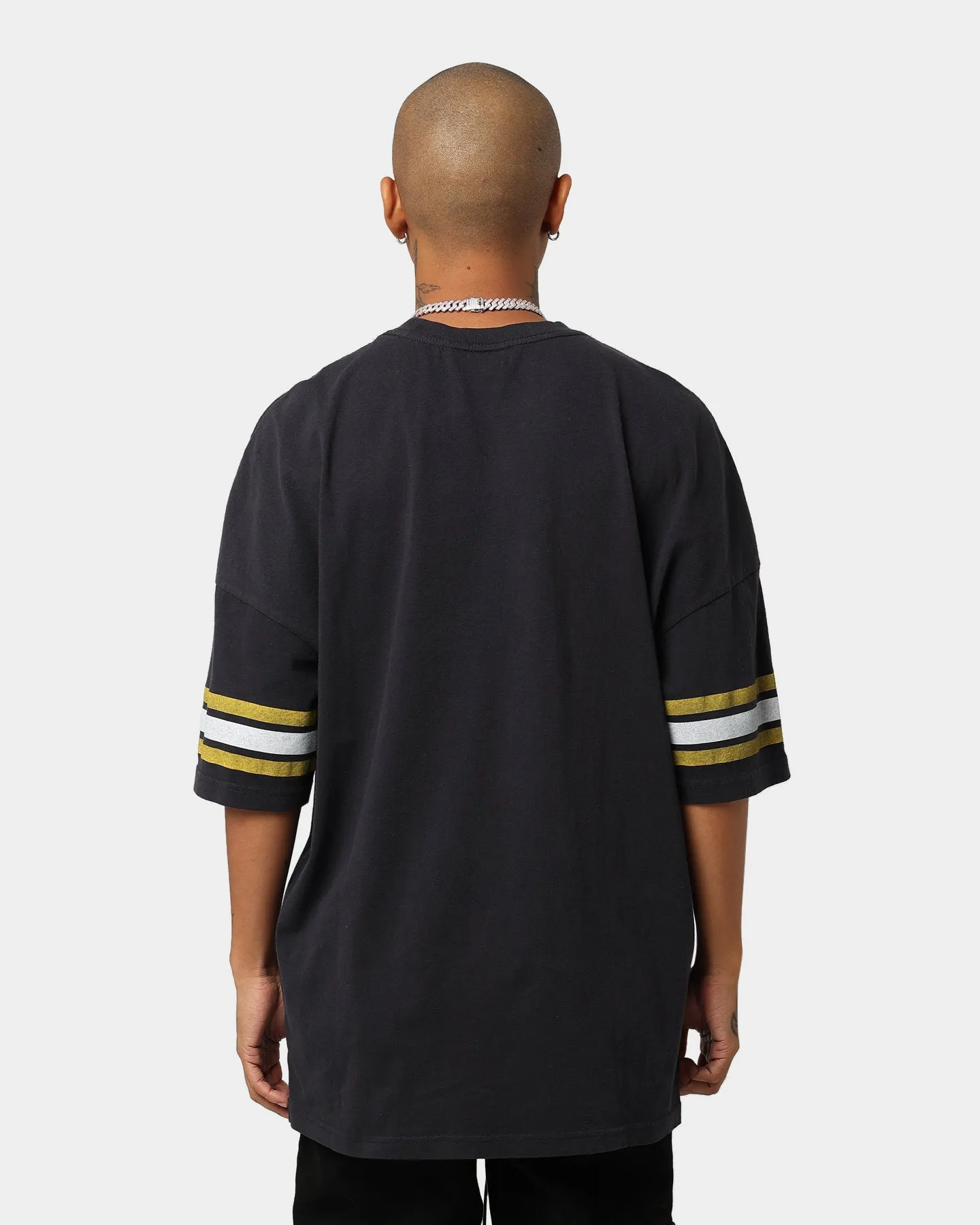Majestic Athletic Pittsburgh Steelers NFL Crest Oversized T-Shirt Faded Black