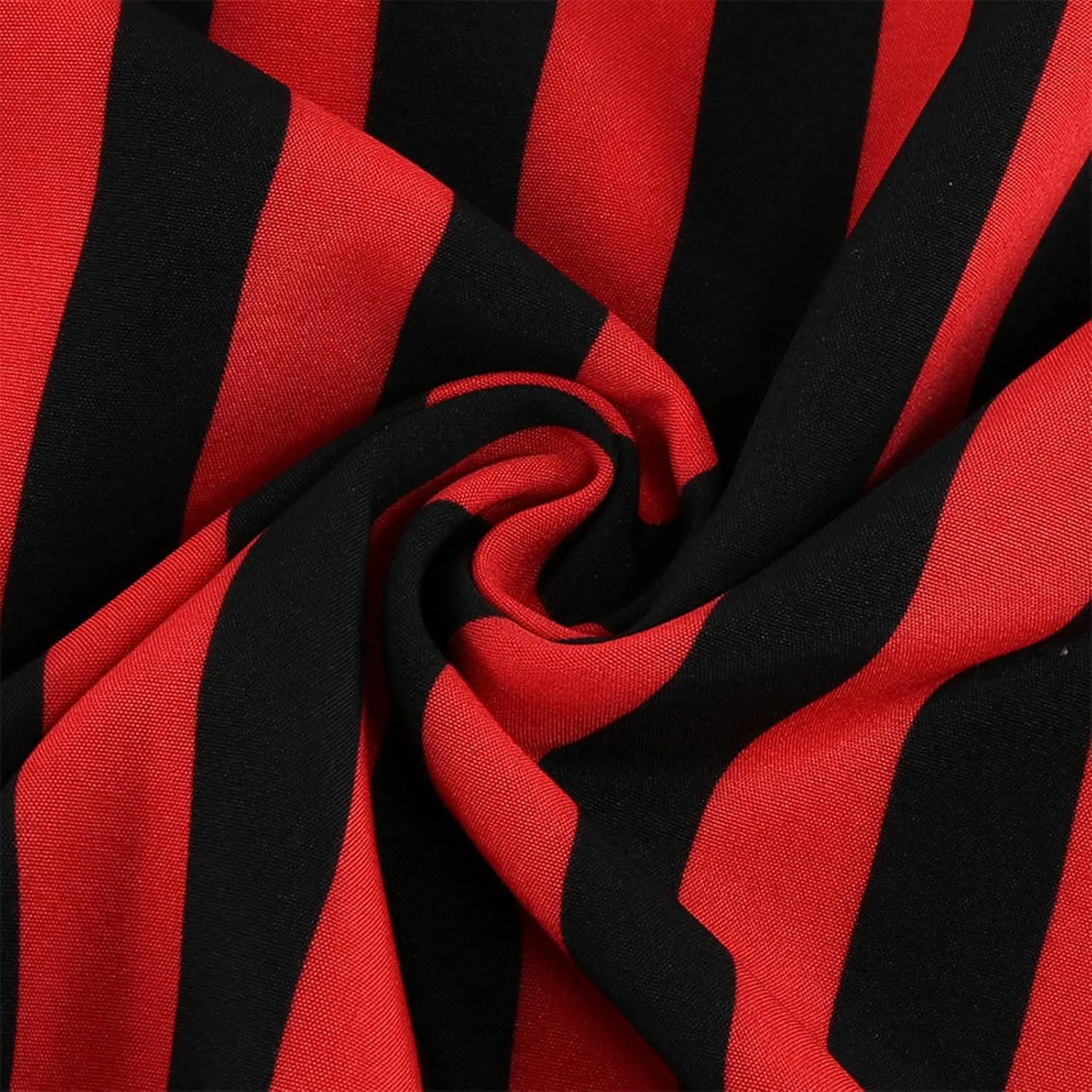 Maxi Skirts for Women Women's Belt Costume Black Red Stripe Irregular Hem Skirt