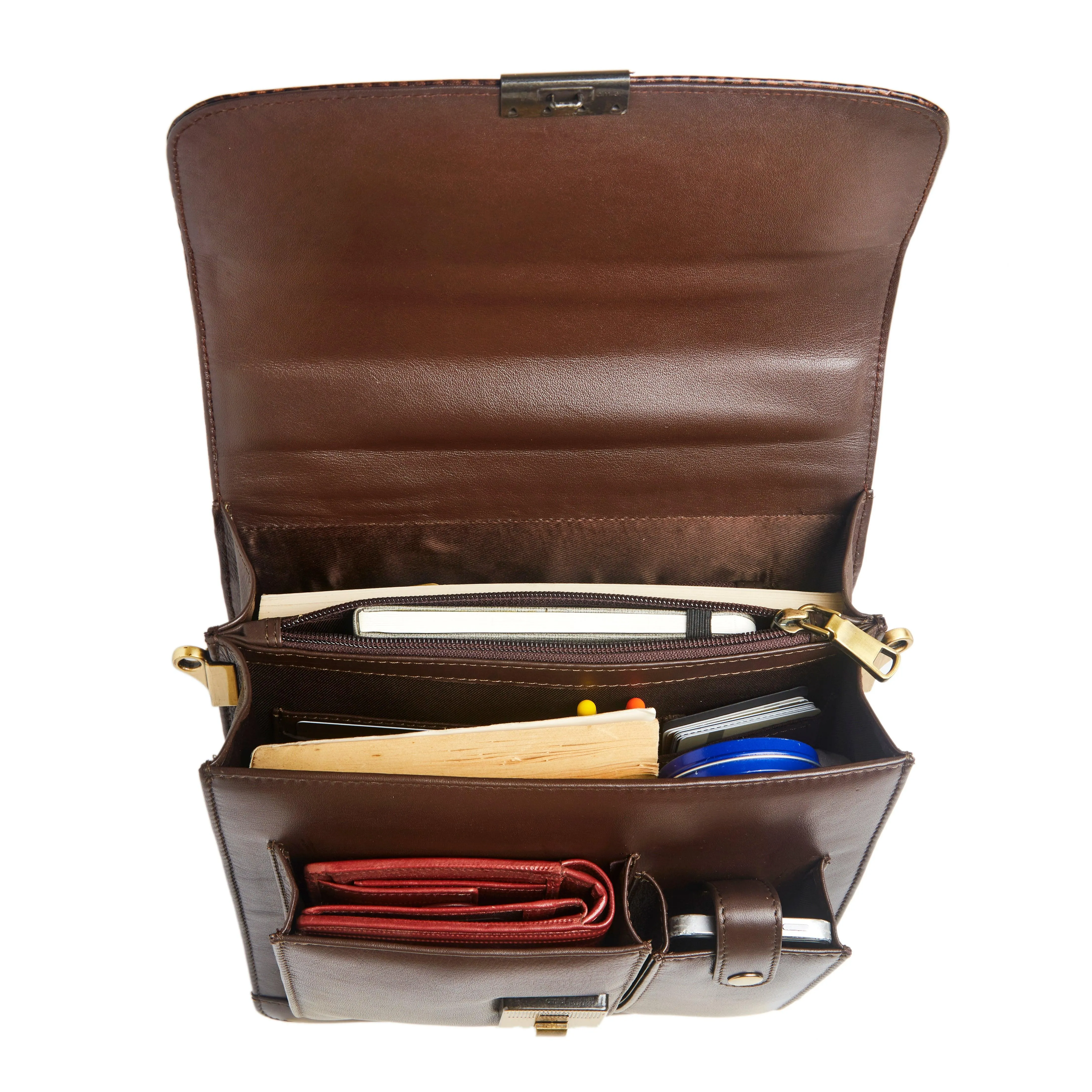 Men's Bag V | Leather Messenger Bag For Men | Brick Brown