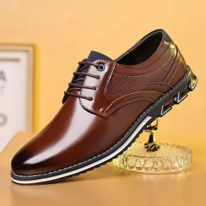 Men's Casual Outdoor Pointed Toe Leather Shoes