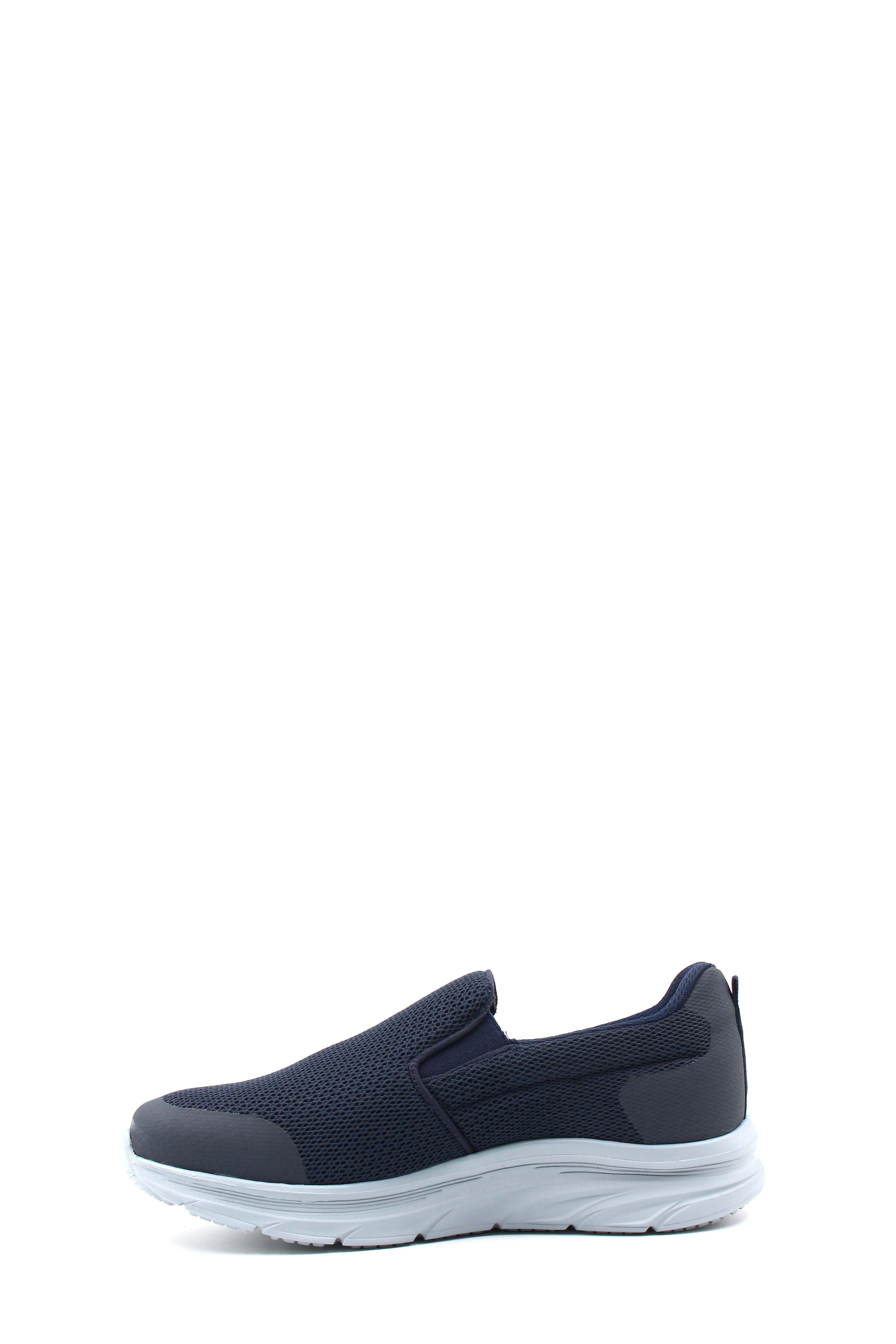 Men's Casual Slip-On Walking Shoes with White Sole