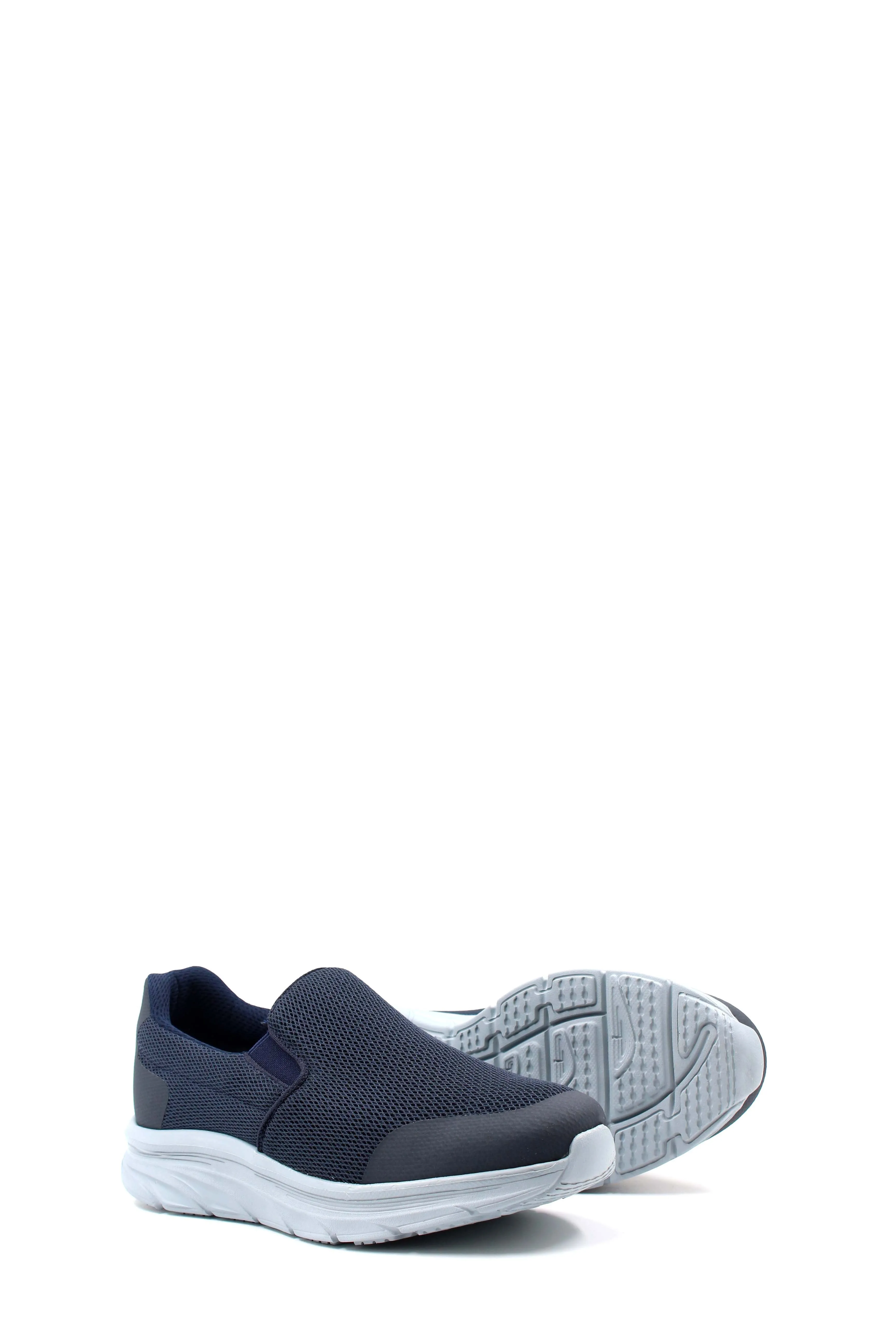 Men's Casual Slip-On Walking Shoes with White Sole