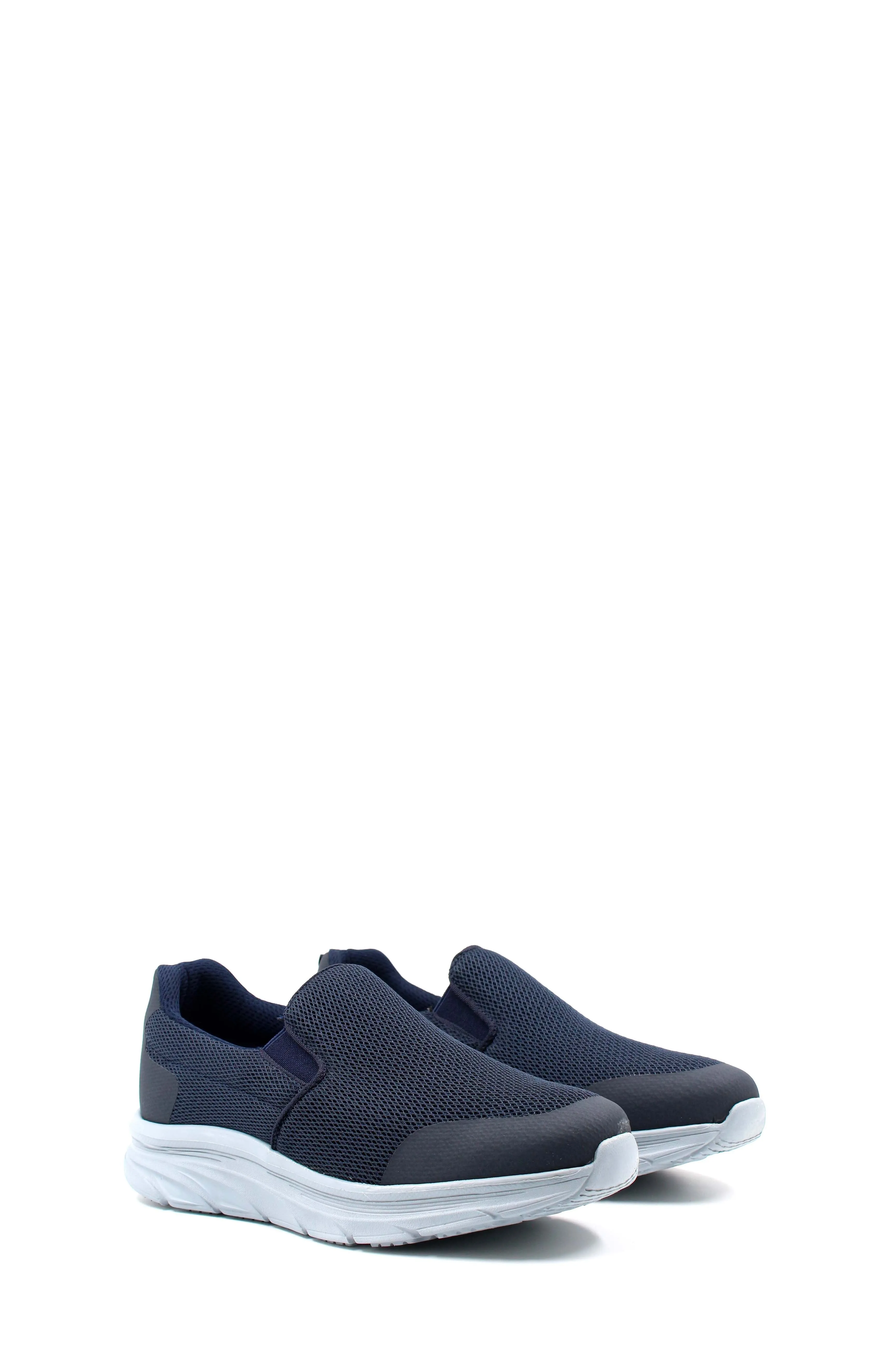 Men's Casual Slip-On Walking Shoes with White Sole