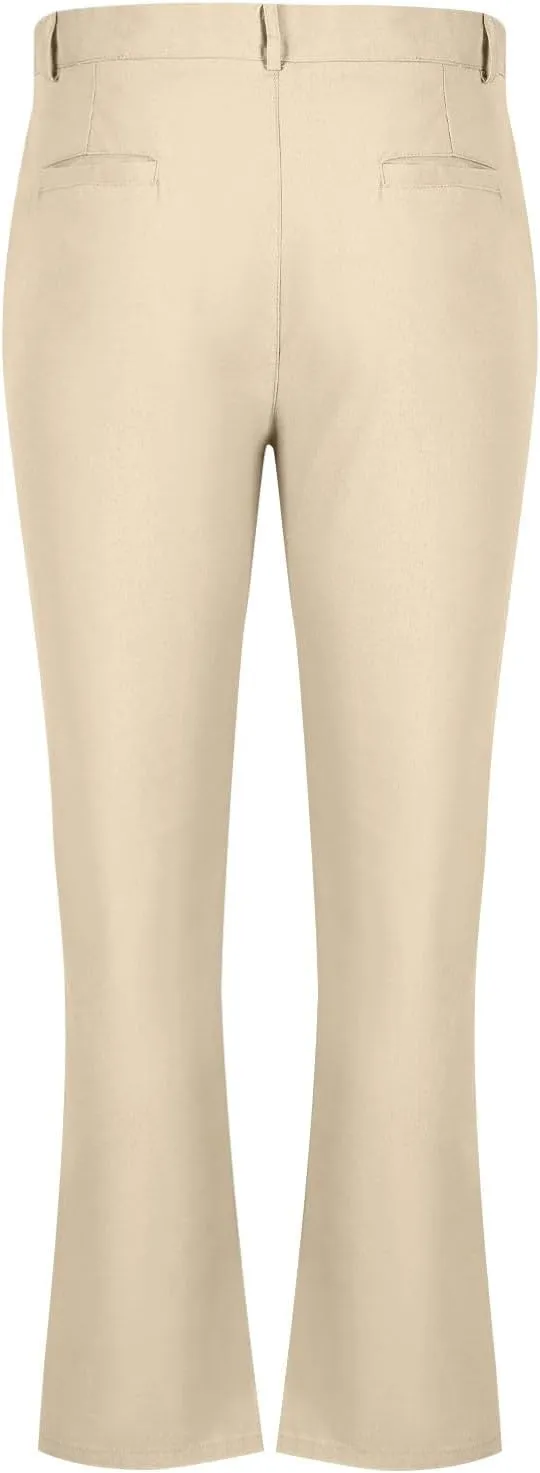 Mens Golf Pants Slim Fit Lightweight Business Casual Pants Dress Trousers Pinstripe Classic Solid Office Wear