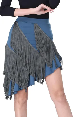 Midi Skirts for Women Skirt New Tassel Skirt Sexy Female Adult Practice Costume Dance Costume Spring Autumn and