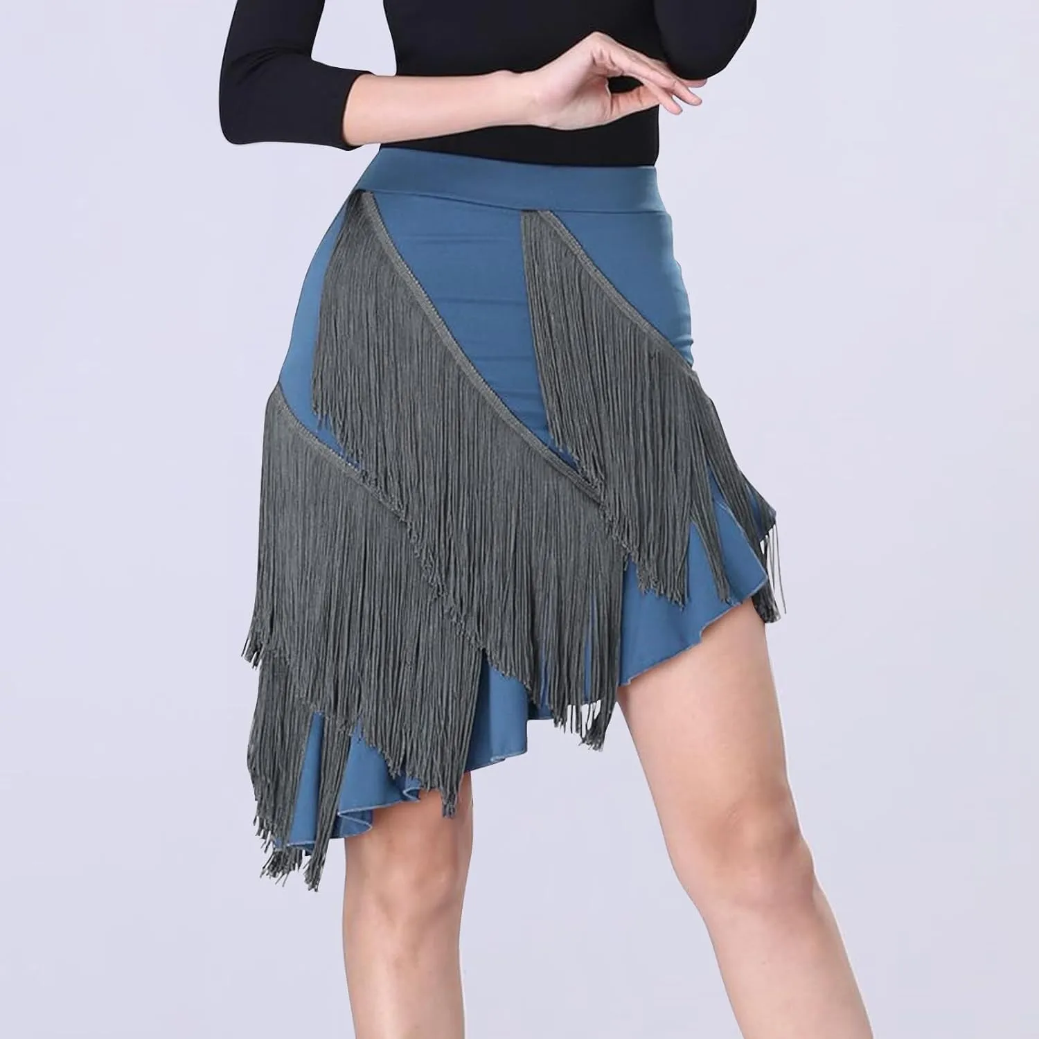 Midi Skirts for Women Skirt New Tassel Skirt Sexy Female Adult Practice Costume Dance Costume Spring Autumn and