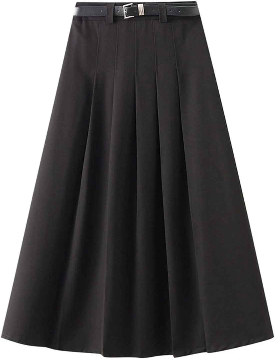 Midi Skirts for Women Women Fashion Casual Mid Length Suit Skirt A Line High Waisted Pleated Skirt Daily Costume
