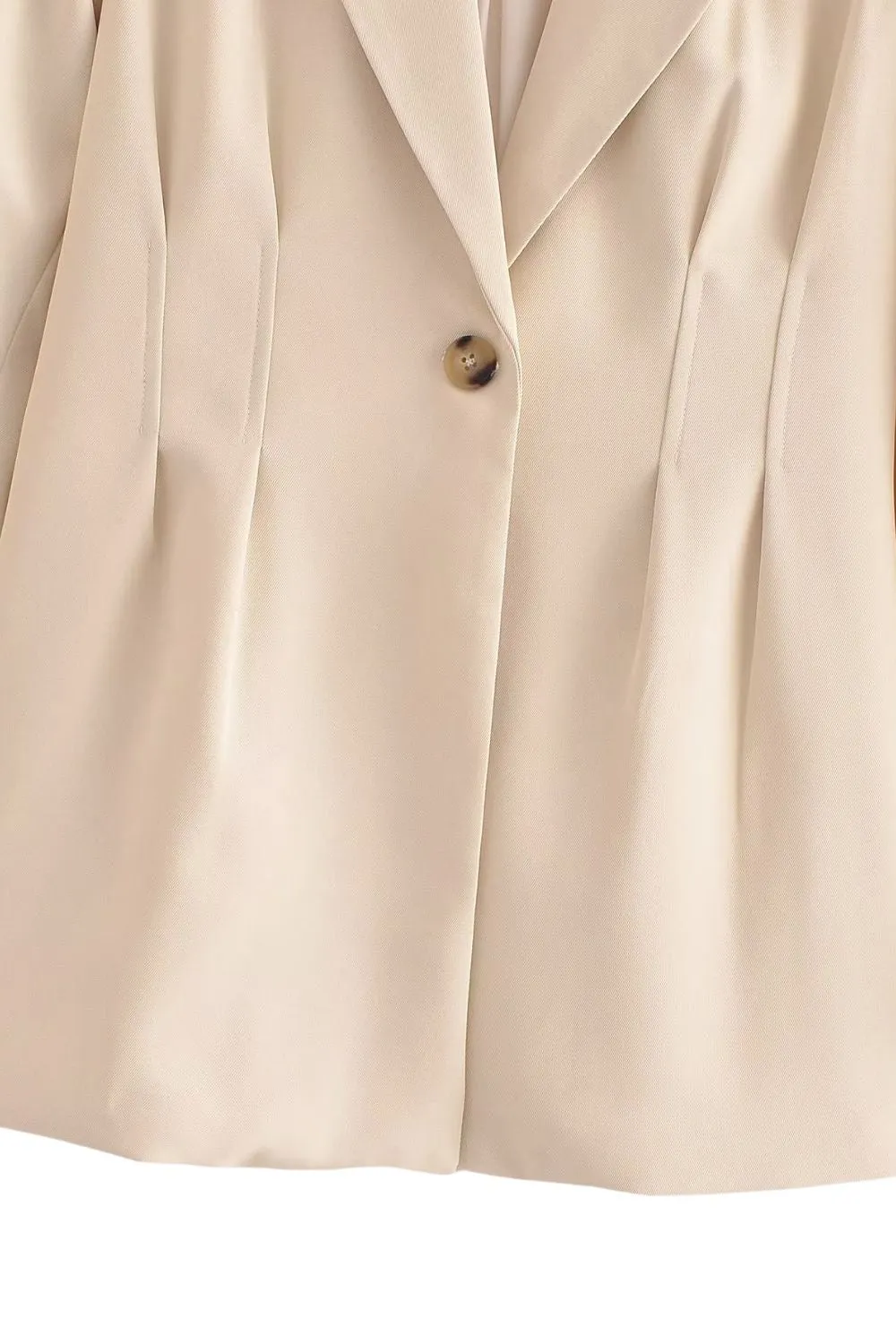 'Mila' Satin-Feel Slim-Fit Blazer