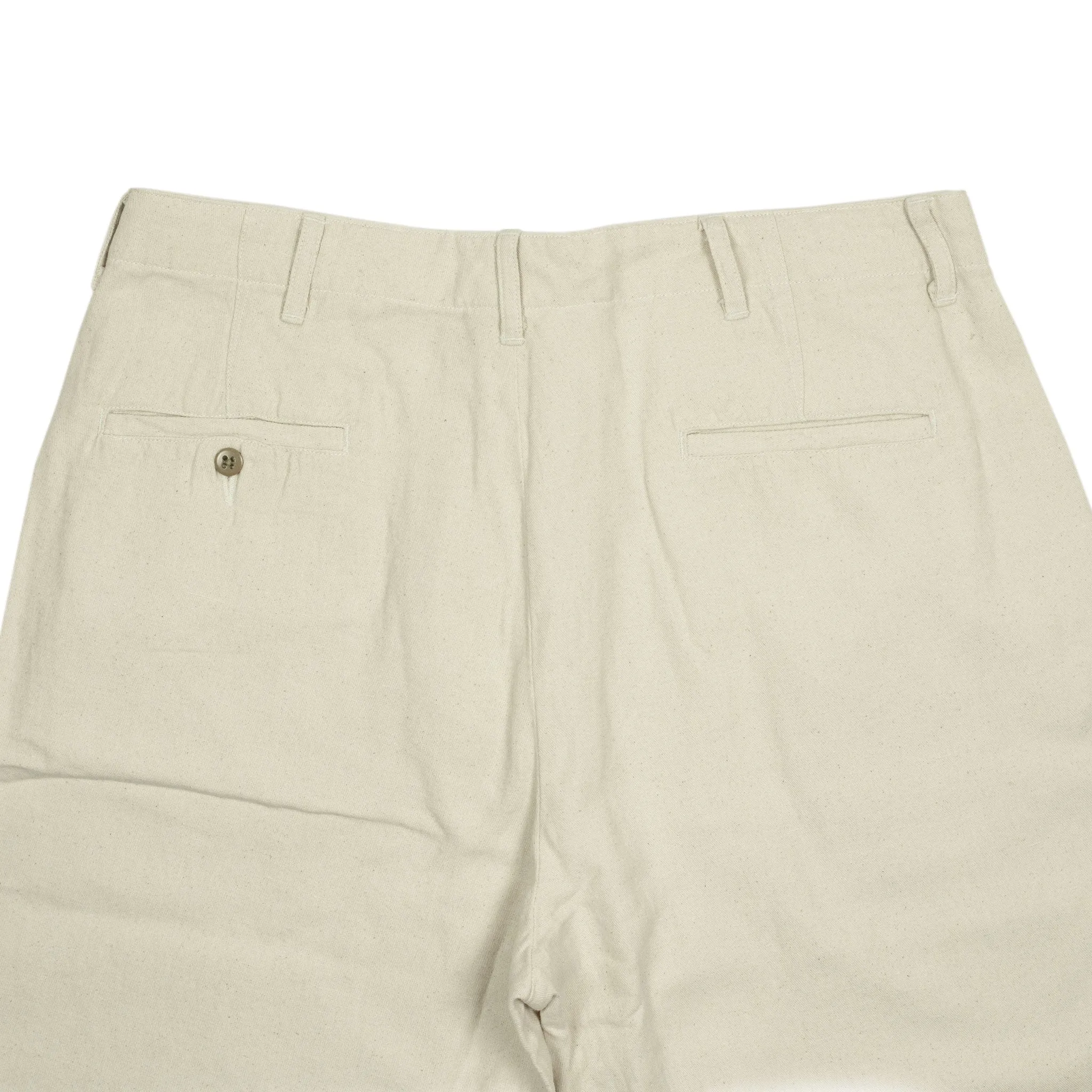 Military chino in unbleached cotton and linen slub twill (restock)