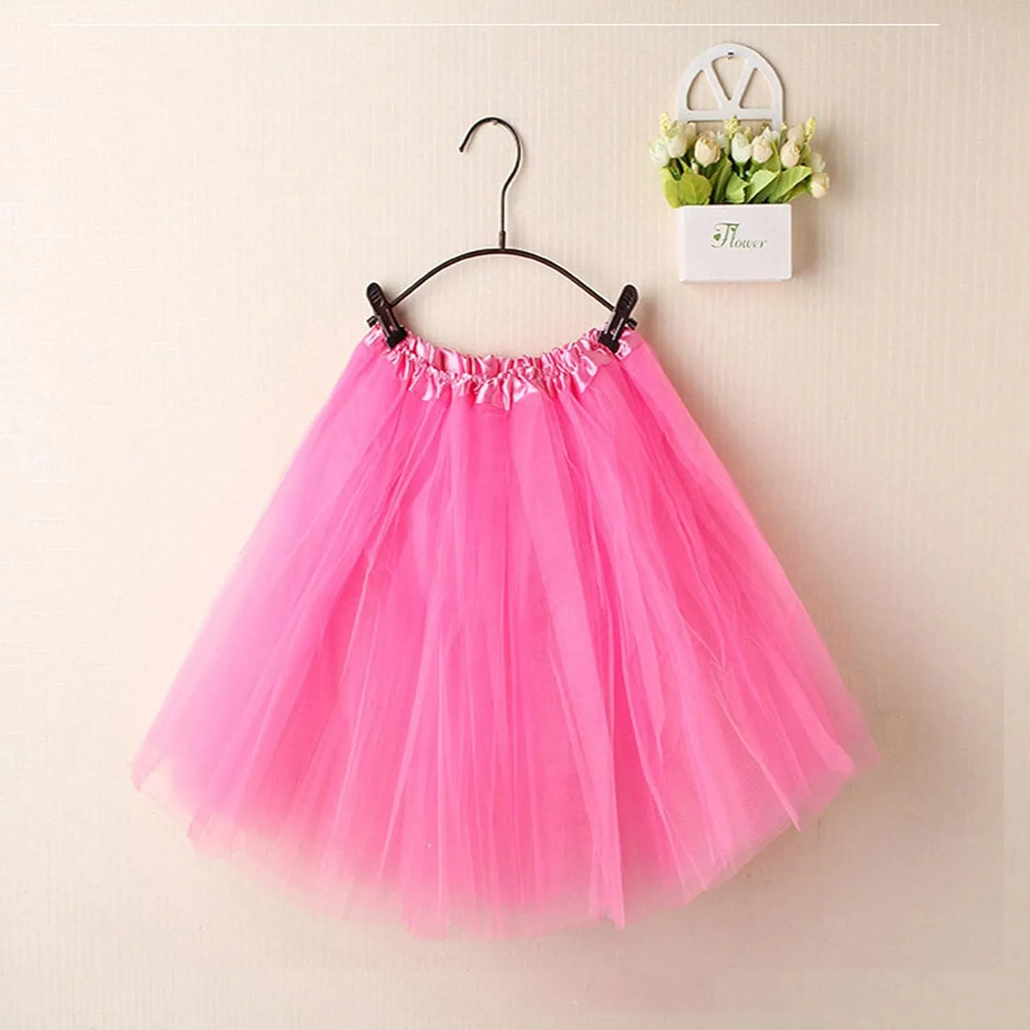 Mini Skirts for Women Multi Layer Mesh A-Line Mesh Elastic High Waisted Short Skirts Summer Beach Pleated Dress