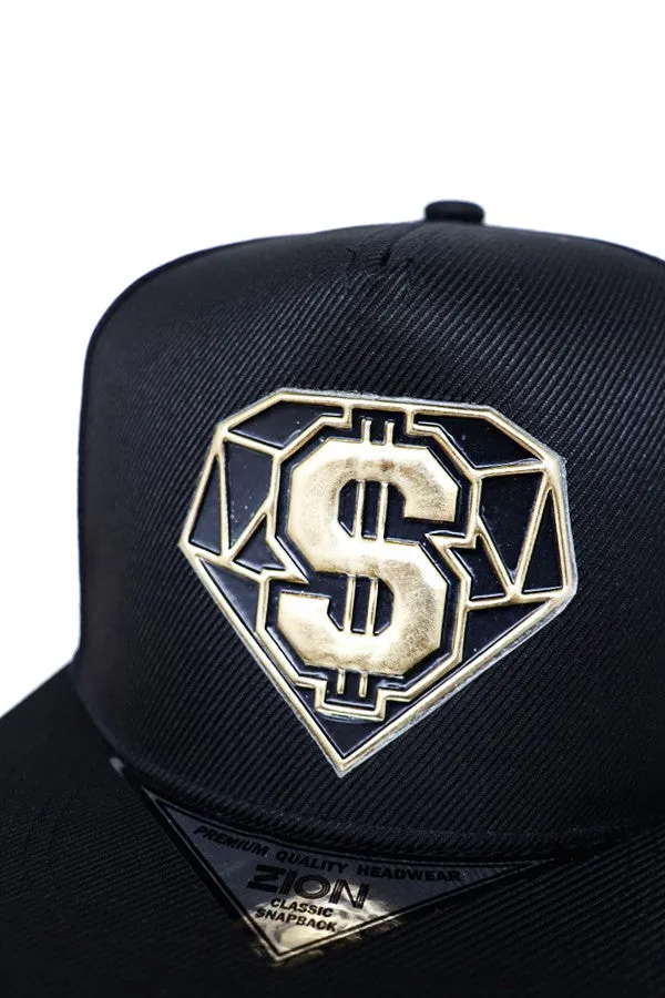 Money Sign Diamond Snap Back Hat