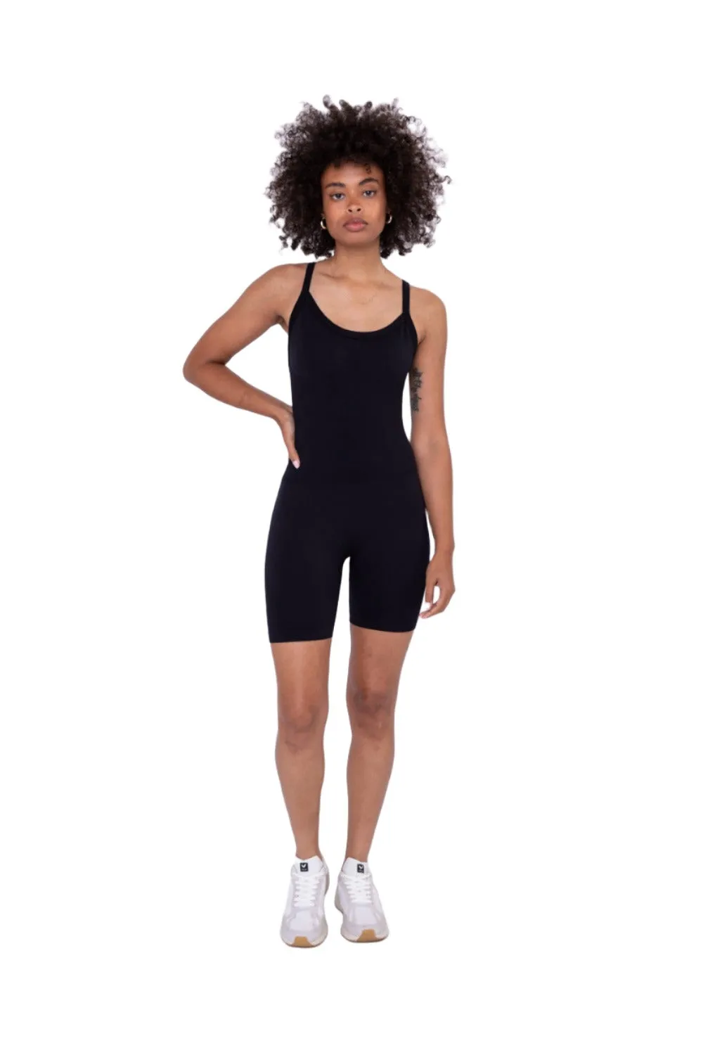 Mono B Sleeveless Micro-Ribbed Unitard KP-B0906