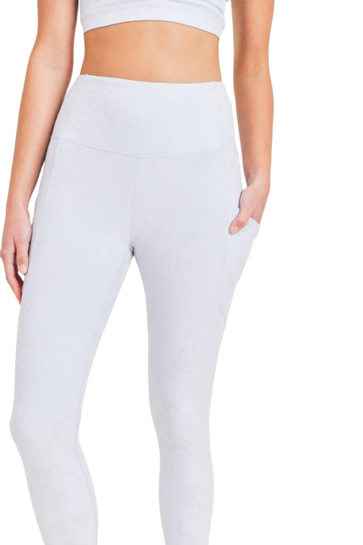Mono B Textured Florette Jacquard TACTEL® Legging APH8070