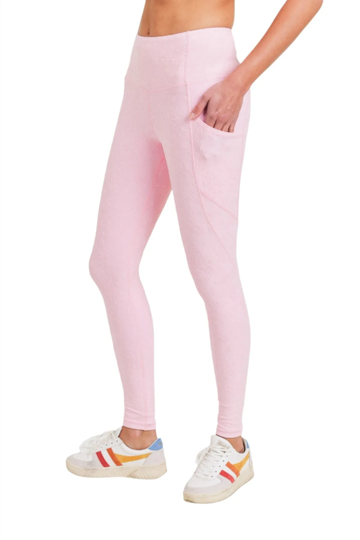 Mono B Textured Florette Jacquard TACTEL® Legging APH8070