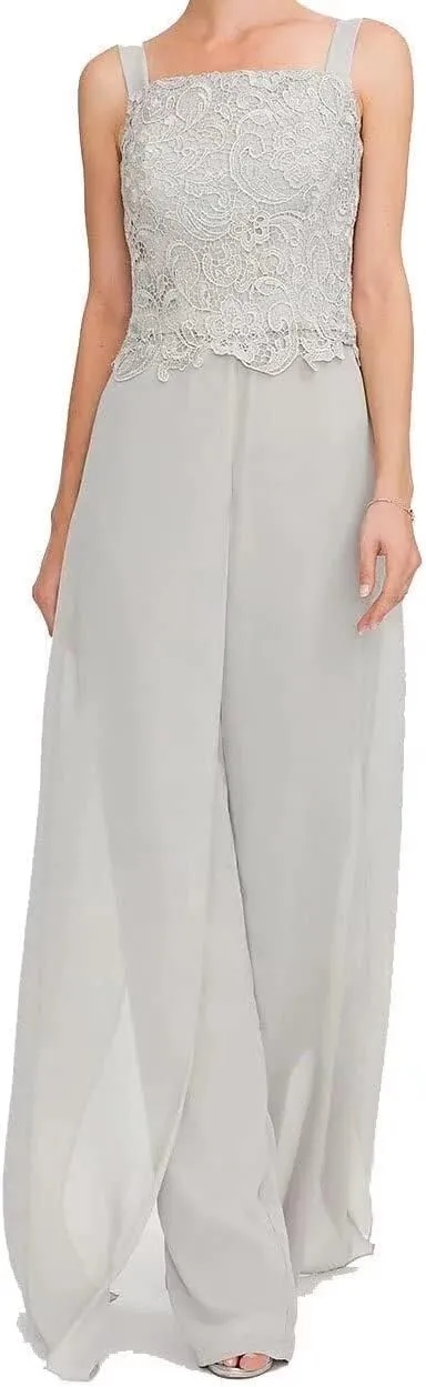 Mother of The Bride Pants Suits 3 Pieces Formal Dresses Outfit Set Evening Gowns for Women Mother of The Groom Dresses RO16