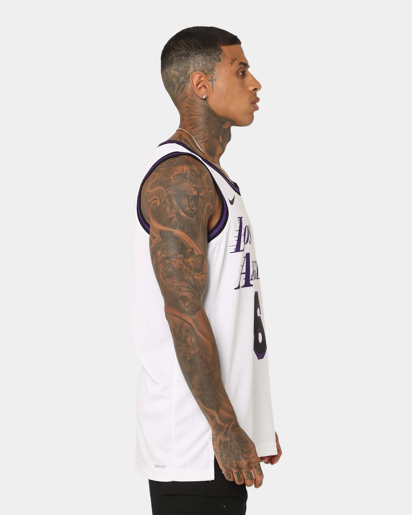 Nike LeBron James Los Angeles Lakers #6 City Edition Nike Dri-FIT NBA Swingman Jersey White