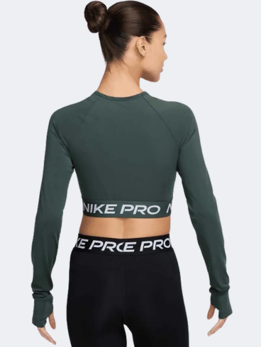 Nike Pro Df 360 Women Training Long Sleeve Vintage Green/White