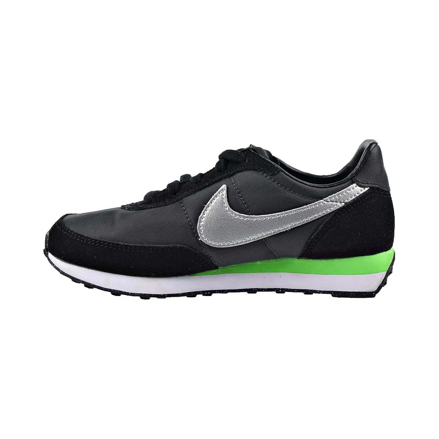 Nike Waffle Trainer 2 (PS) Little Kids' Shoes Black-Chrome-Dark Smoke Grey