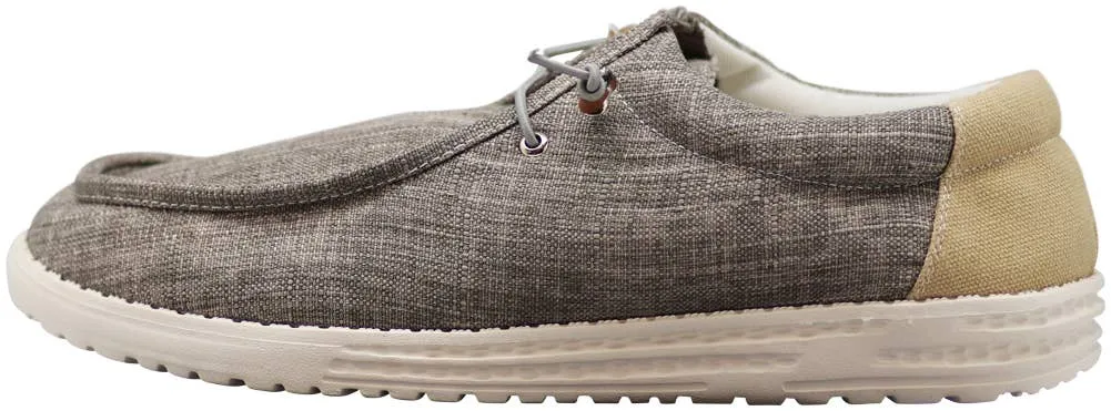 Norty Mens 8-13 Khaki Laceup Boat Shoes