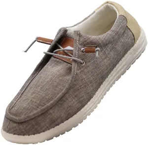 Norty Mens 8-13 Khaki Laceup Boat Shoes