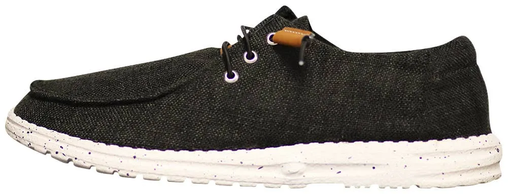 NORTY Womens 5-10 Black Boat Shoe 15672