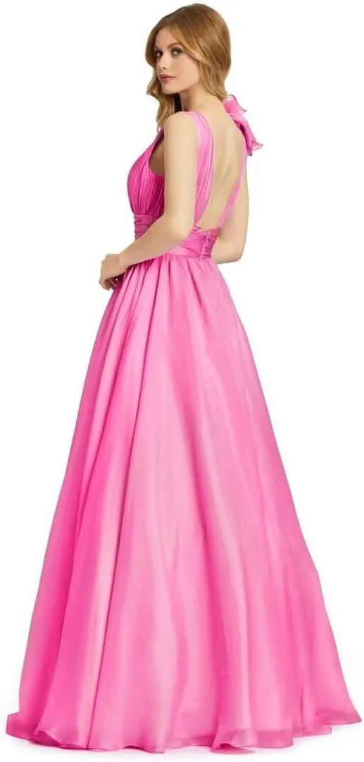 Pleated Ruffle Party Gowns for Women Prom Dresses Flowy 2024 Long Wedding Evening Party Dress HD257