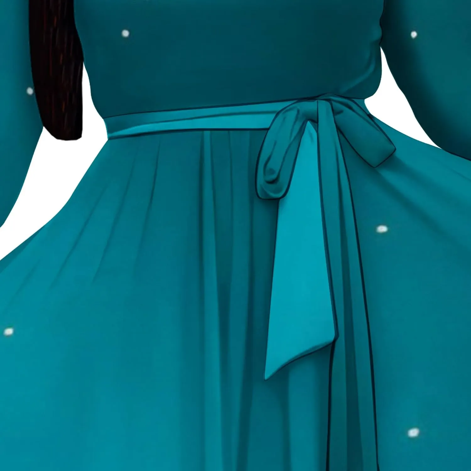 Plus Size Dresses for Curvy Women Sexy Long Sleeve Round Neck Wrap Floor Length Maxi Sundress with Belt Maxi Dress