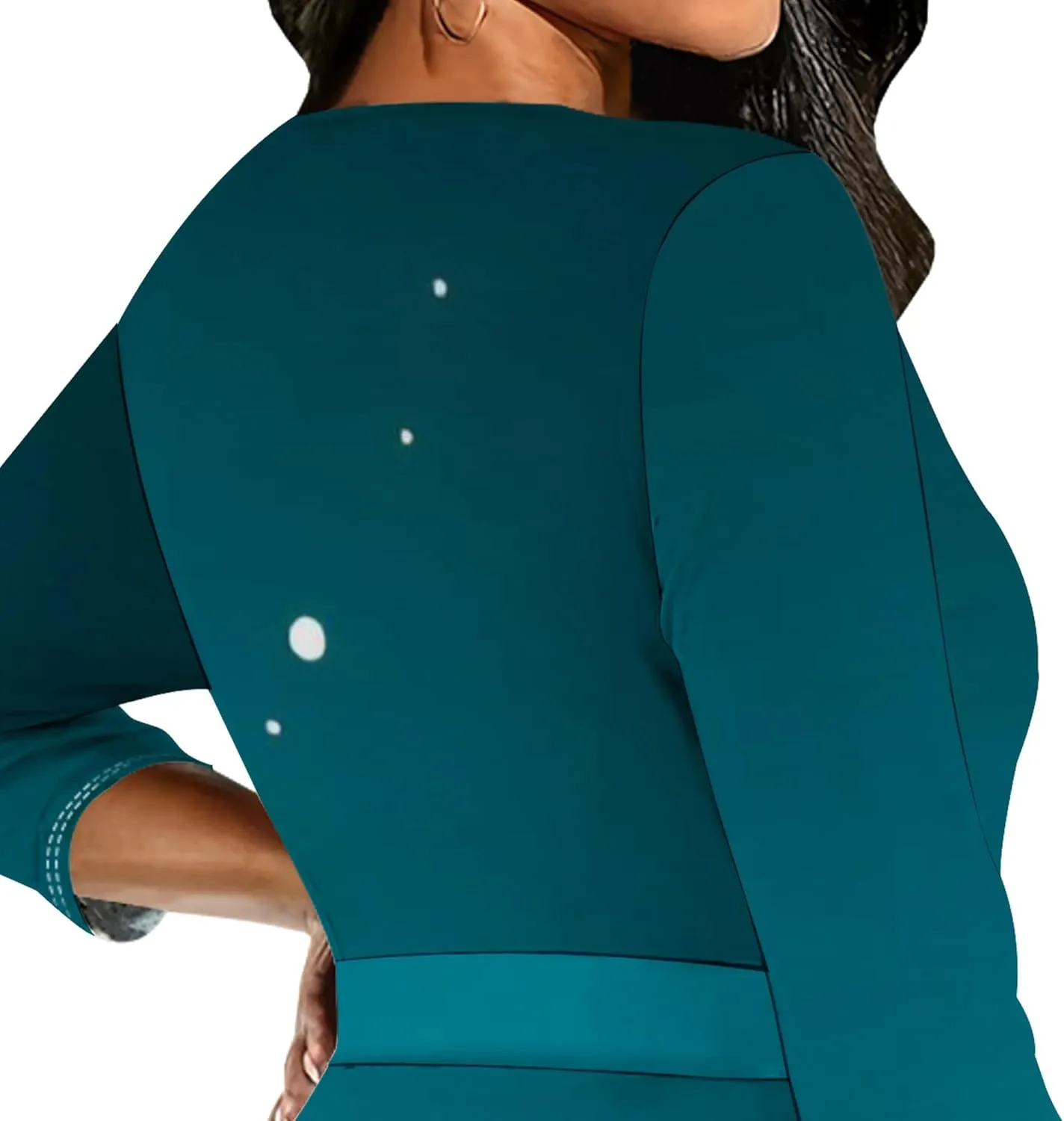 Plus Size Dresses for Curvy Women Sexy Long Sleeve Round Neck Wrap Floor Length Maxi Sundress with Belt Maxi Dress