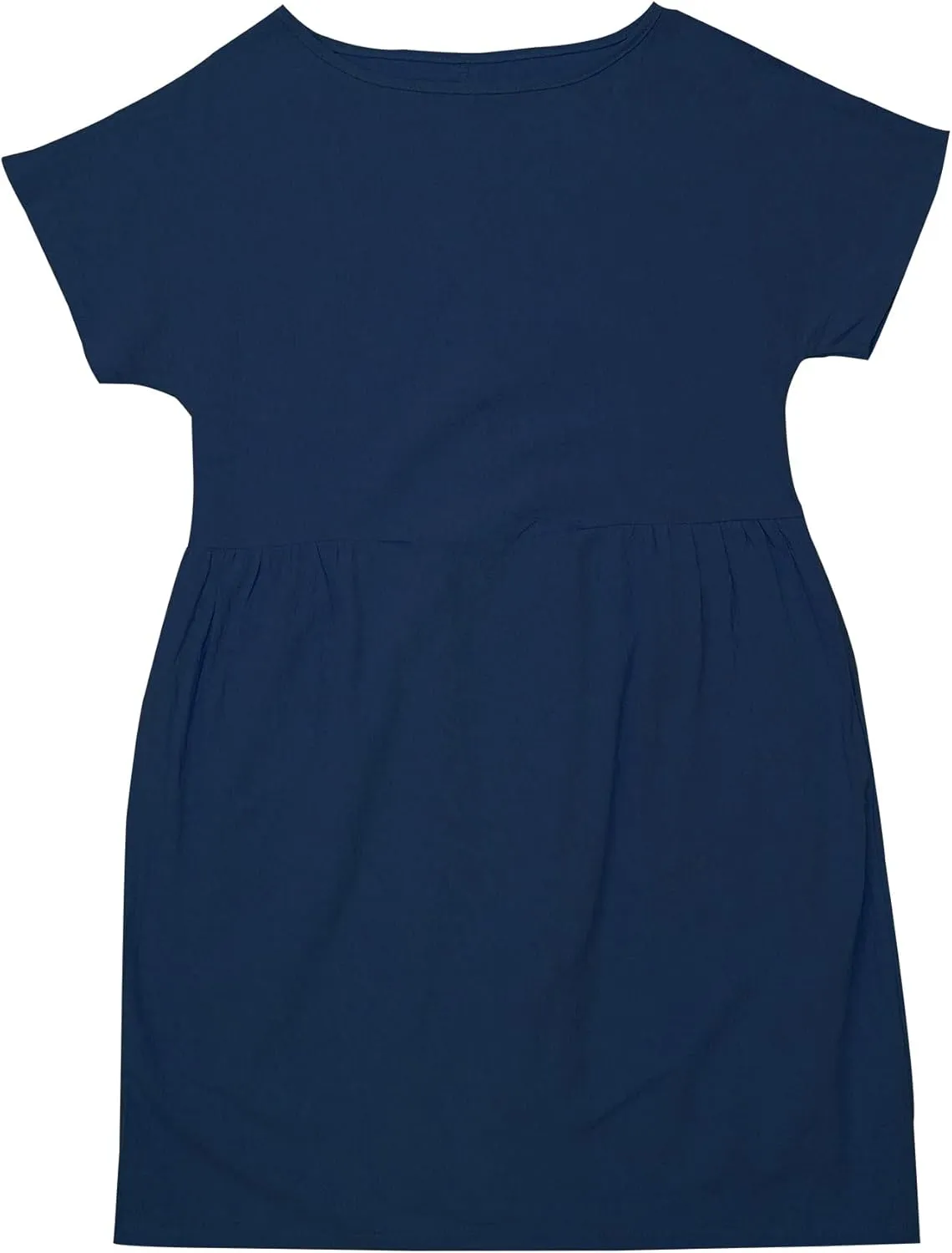 Plus Size Linen Midi Dress for Women Summer Casual Short Sleeve Sundresses Cotton Beach Dress with Pockets S-5XL
