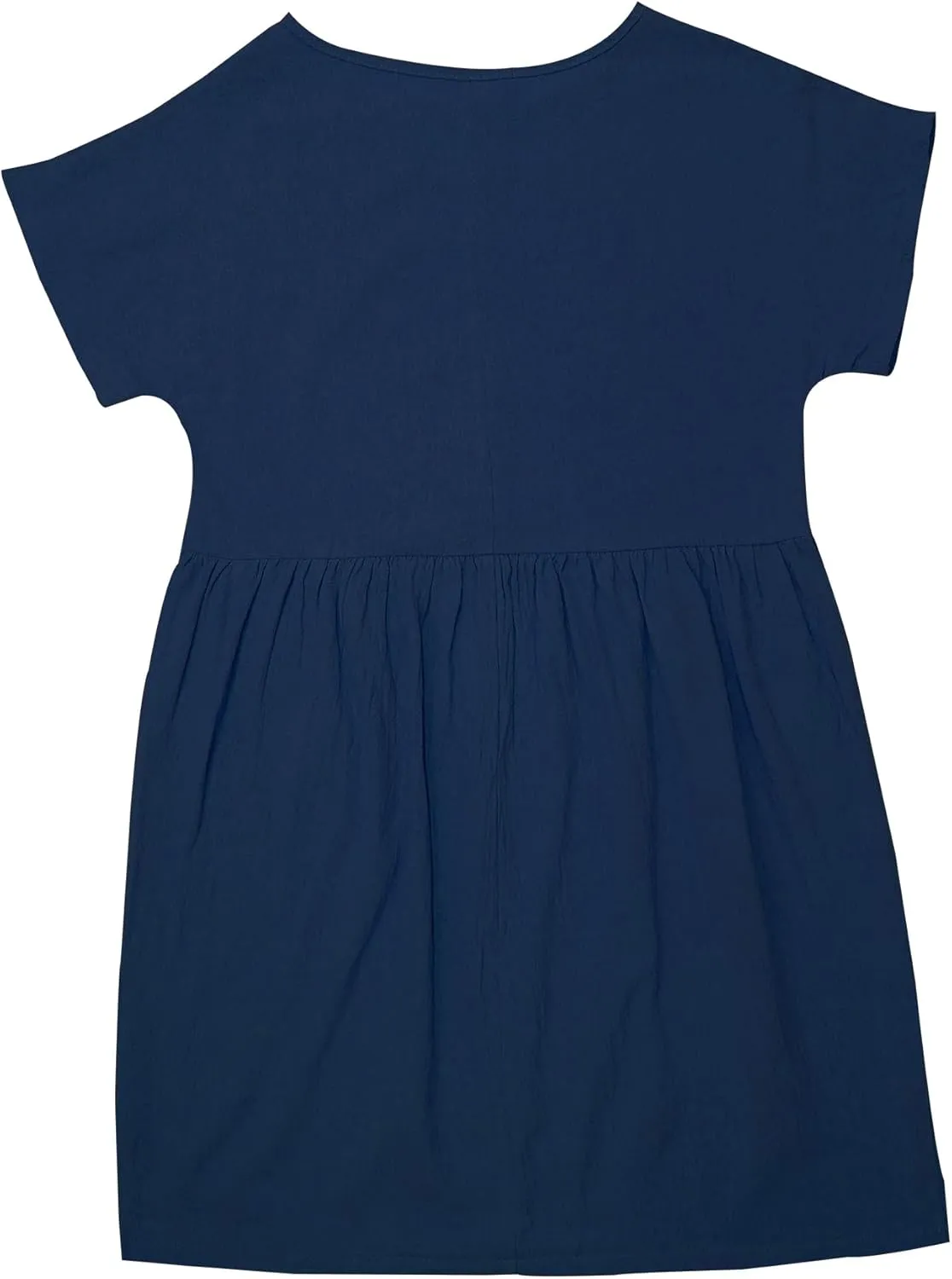 Plus Size Linen Midi Dress for Women Summer Casual Short Sleeve Sundresses Cotton Beach Dress with Pockets S-5XL