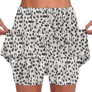 Plus Size Tennis Skirts for Women Athletic Casual Exercise YOG Skort Polka Dot Printed Comfy Golf Running Workout Shorts 2024